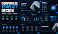 design professional powerpoint template with slide master