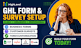 build and customize gohighlevel forms and surveys