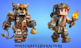 create custom 3d minecraft mobs blockbench 3d model, bosses, textures, animation