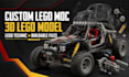 design custom lego moc 3d lego model lego technic with buildable files and xml