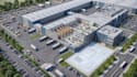 design warehouse factory layout, industrial building and 3d model