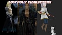 create ps1 ps2 psx low poly 3d characters retro game character stylized humanoid