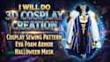 do 3d cosplay creation cosplay sewing pattern eva foam armor halloween mask