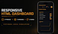build a cinematic animated HTML dashboard