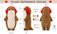 design custom plush reference sheet kawaii plushie toy stuffed animal tech pack