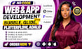 develop adalo mobile app, ai mobile app, bubble native mvp app, glide, softr app
