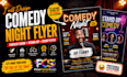 design a comedy night flyer, comedy show poster, stand up comedy flyer