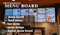 menu design digital menu board menu board bar menu food menu design