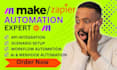 do reliable make com automation, make com workflow automation, zapier automation
