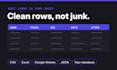 do web scraping and data extraction into clean structured datasets