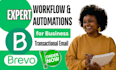 setup brevo email marketing automation workflows,  transactional email sequence