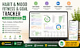 create habit and mood tracker, fitness tracker, goal tracker in google sheet