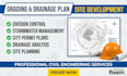 design site development grading drainage and erosion control plan city permit