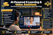 build ai e learning voice assistant, live streaming calling avatar saas web app
