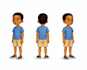 draw a character turnaround, model sheet, poses and expression sheet