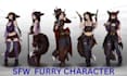 draw custom sfw furry art, fursona, and anthro reference sheets