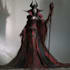 horror vampire lord queen character desing