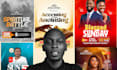 design creative church sermon and event flyers for instagram