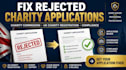 fix rejected charity commission applications and charity registration issues
