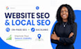 do local SEO, on page optimization, website optimization and backlinks