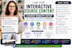 create interactive course with course website for podia, kajabi, thinkific