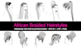 create professional african braided hairstyle vector illustrations