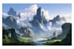 illustrate beautiful flat landscape illustration art