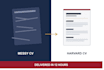 write a harvard style cv resume in 12 hours