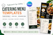 design catering menu template,canva editable food flyer and restaurant menu cafe