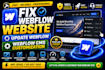 fix webflow website, update webflow, cms customization pro