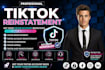 write a professional tiktok account reinstatement appeal