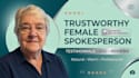 senior female spokesperson for video testimonial ugc ads