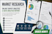professional market research online survey analysis and data analysis report