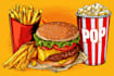 draw food pop art illustration