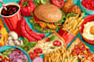 food pop art illustrations