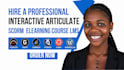 design modern interactive articulate rise scorm elearning course for moodle lms