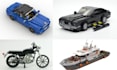 model custom 3d lego moc lego cars, van, lego minifigure model with xml partlist