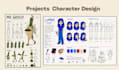 create custom 2d character design and character sheet