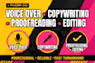 do voice overs and copywriting