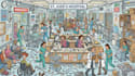 draw find and hidden object illustration