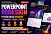 redesign powerpoint presentation pitch deck design fix powerpoint redesign ppt
