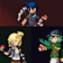 do pokemon trainer fan pixel arts