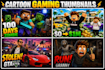 design cartoonic youtube thumbnail in any style