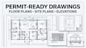 draft permit ready architectural drawings, floor plans and site plans