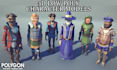make 3d character model in low poly psx style custom 3d low poly character model
