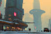 make a cyberpunk city sci fi style for you