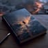 create fantasy novel cover with cinematic illustration