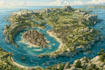 map illustration map design fantasy map illustration