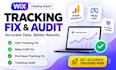 fix wix meta tracking pixel, ga4 tracking, google analytics, meta tracking audit