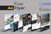 design real estate property listing flyer